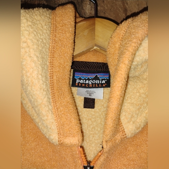 Patagonia Synchilla Burnt Orange Tan Fleece Full Zip-Up Jacket Womens XS - Picture 2 of 8